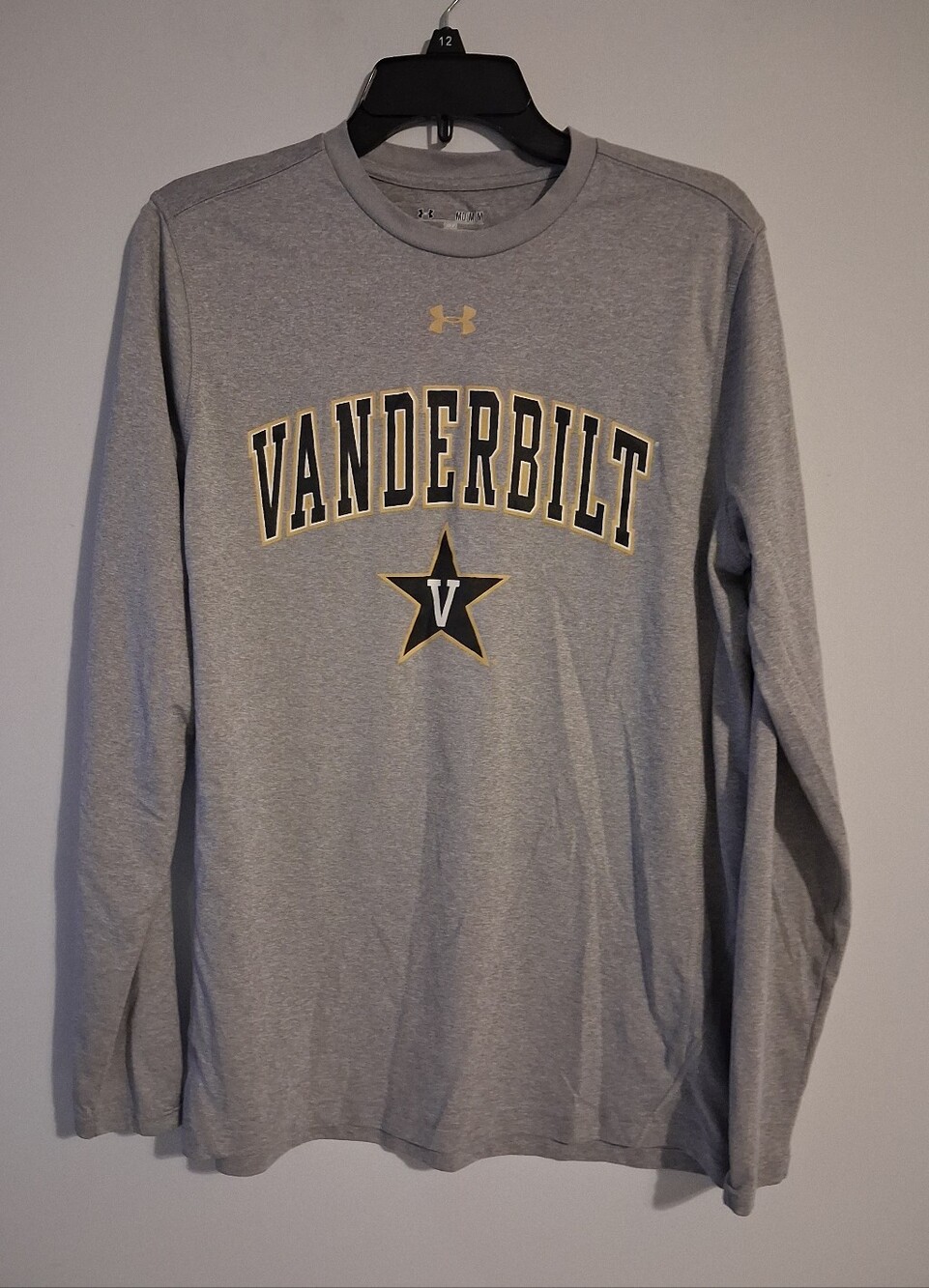 Under Armour Gray Vanderbilt Long Sleeve Tee with Star Logo